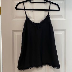 Black polka dot tank top